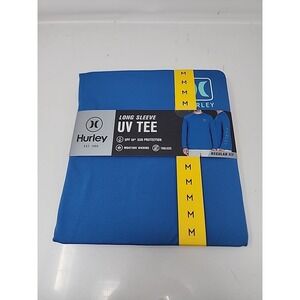 Hurley Men's Sunny Side Hybrid Stretch Tagless UV T-Shirt M Blue Fishing